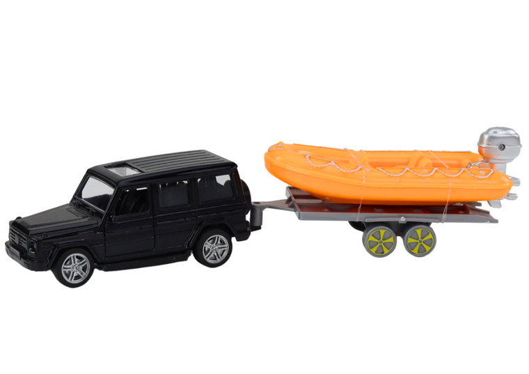 Lean Toys, Die-Cast, pojazd terenowy z przyczepą