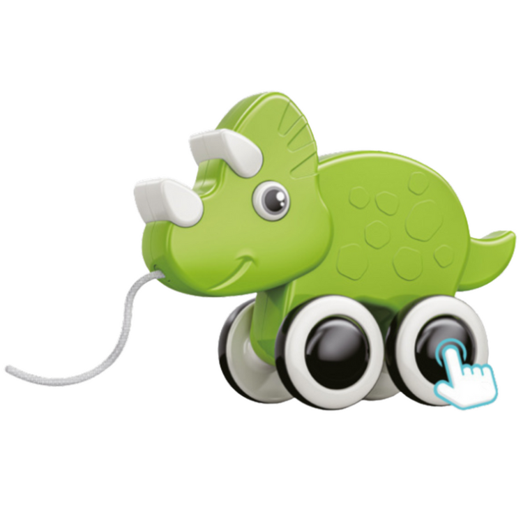 Lean Toys, dinozaur do ciągnięcia, zielony