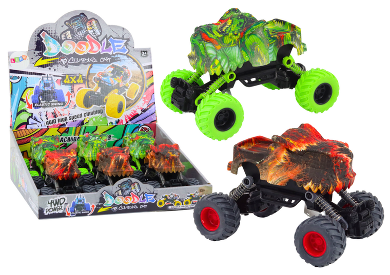 Lean Toys, Dinozaur, Monster truck, pojazd terenowy z napędem, 1 szt.