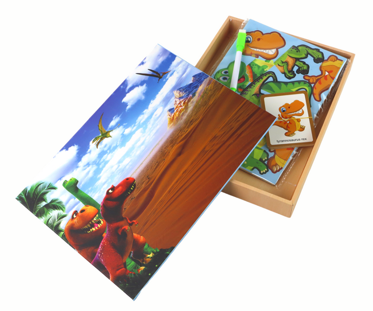 Lean Toys, Dinozaury, edukacyjne puzzle magnetyczne