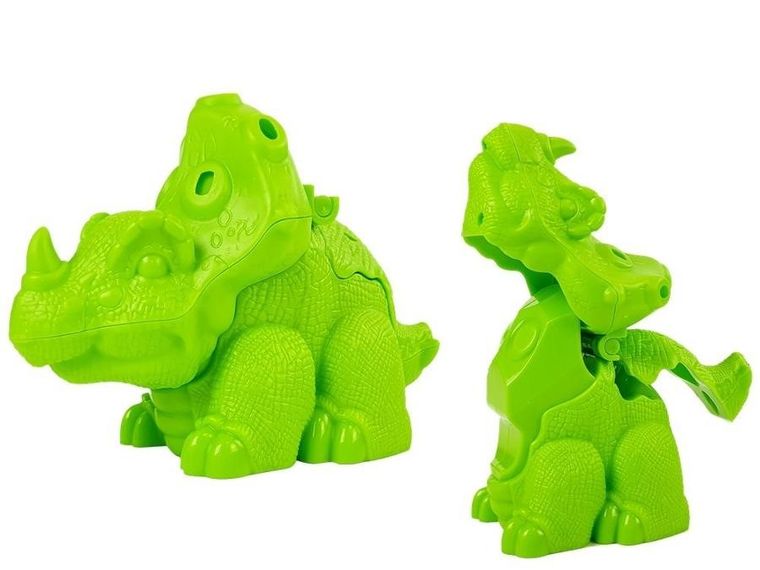 Lean Toys, Dinozaury, masa plastyczna z foremkami, 12 elementów