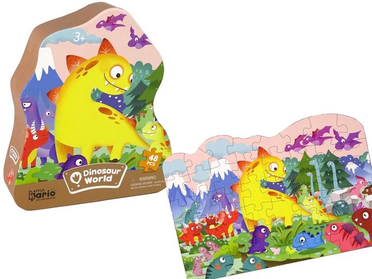 Lean Toys, Dinozaury, puzzle, 48 elementów