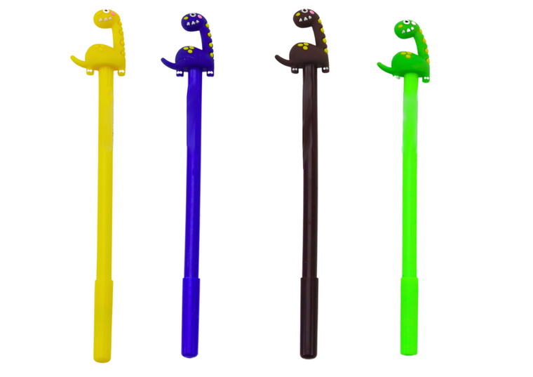 Lean Toys, długopis czarny, dinozaur, 0.5 mm, 1 szt.