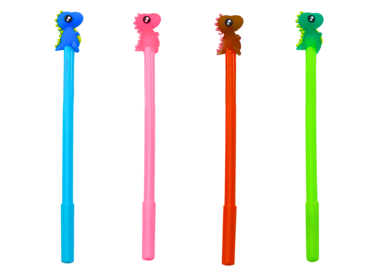 Lean Toys, długopis czarny, dinozaur, 0.5 mm, 1 szt.