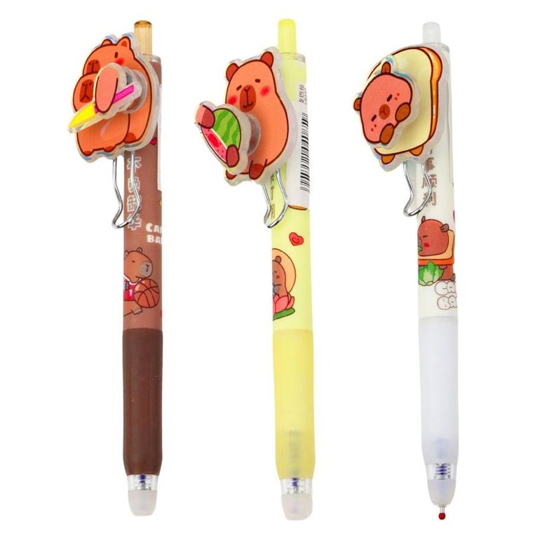 Lean Toys, długopis żelowy, kapibara, niebieski, 14,5 cm, 1 szt.