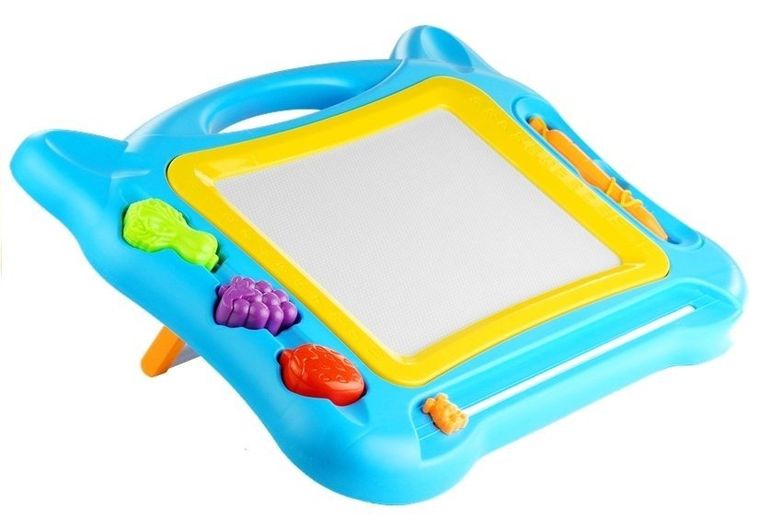 Lean Toys, duży znikopis tablica magnetyczna stempelki, 2w1