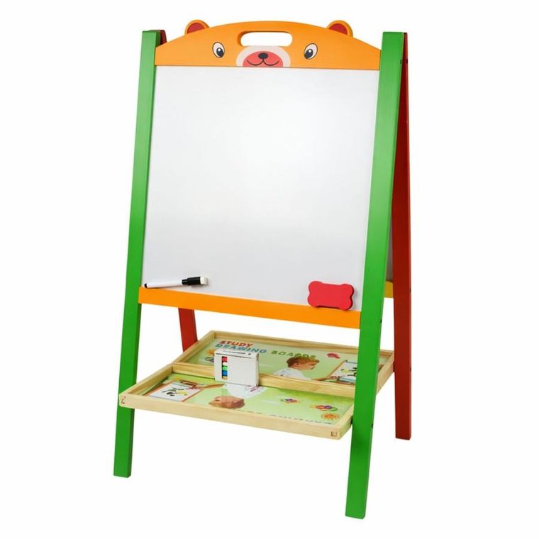 Lean Toys, dwustronna tablica edukacyjna 2w1, magnetyczna i kredowa