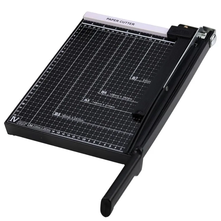 Lean Toys, gilotyna do papieru A4, metalowa, czarna