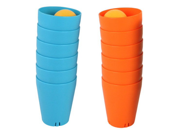 Lean Toys, gra sensoryczna kubki, 3w1 kreatywny, 16 elementów, układanka