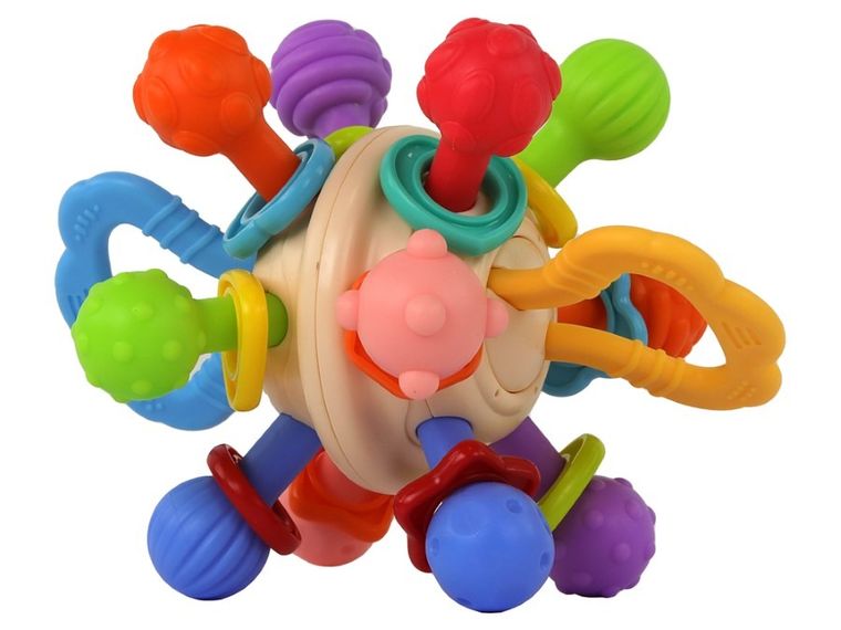 Lean Toys, gryzak, grzechotka, piłka