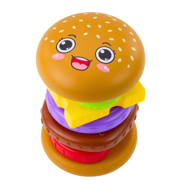 Lean Toys, hamburger, piramida, 7 elementów