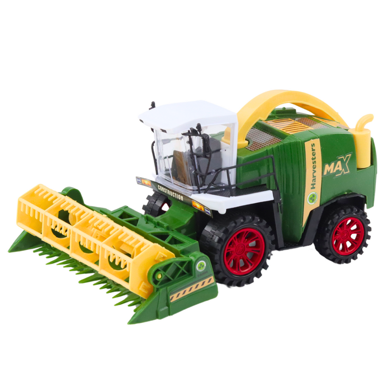Lean Toys, Heder, kombajn zbożowy, pojazd rolniczy z napędem, zielony