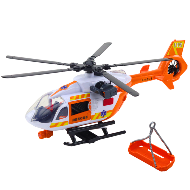 Lean Toys, helikopter, pojazd ratunkowy z hakiem i noszami, 1:14