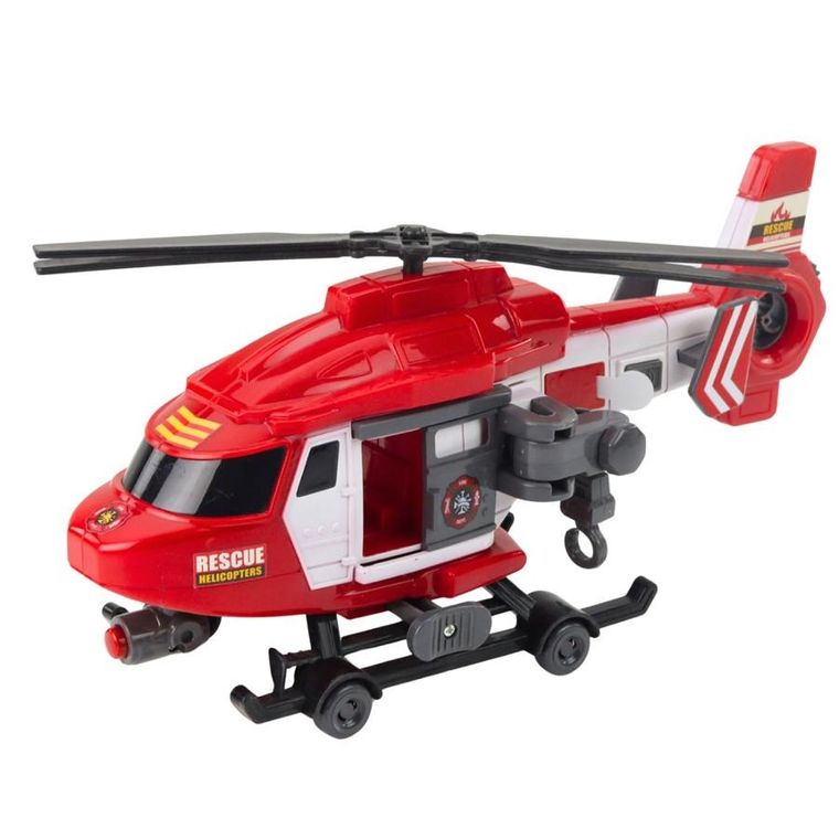 Lean Toys, helikopter ratunkowy, pojazd interaktywny, 1:16