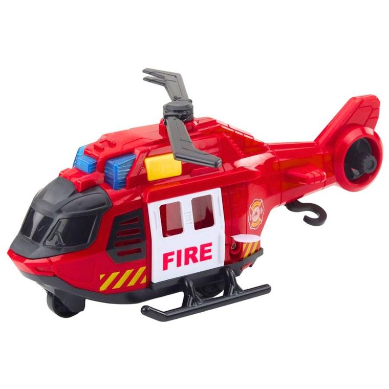 Lean Toys, helikopter strażacki z dżwigiem, pojazd interaktywny