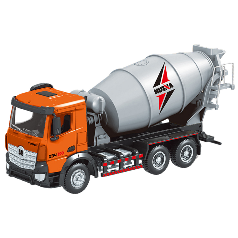 Lean Toys, Huina, betoniarka, pojazd metalowy, pomarańczowa, 1:50