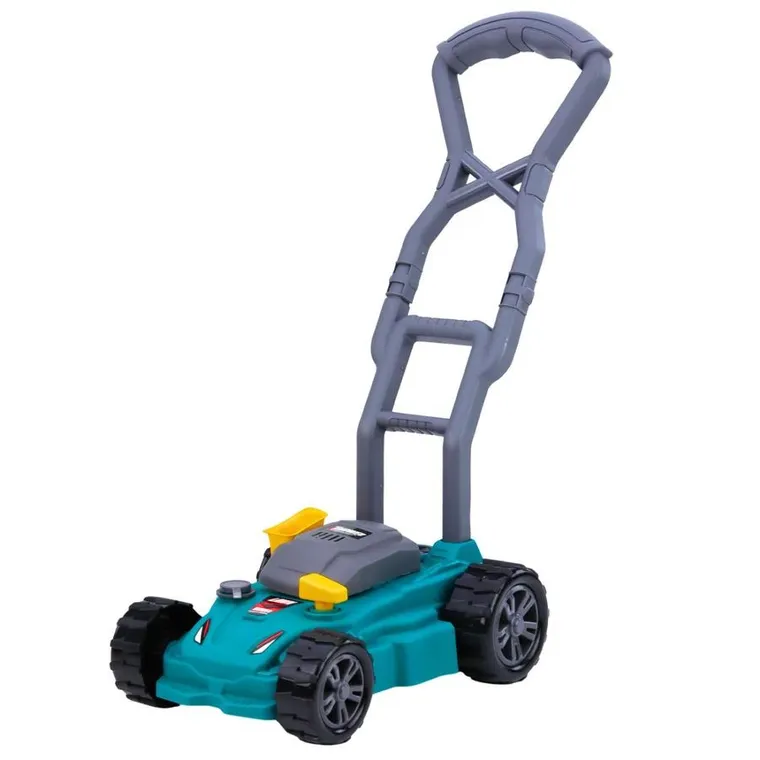 Lean Toys, interaktywna kosiarka ogrodowa, zielona
