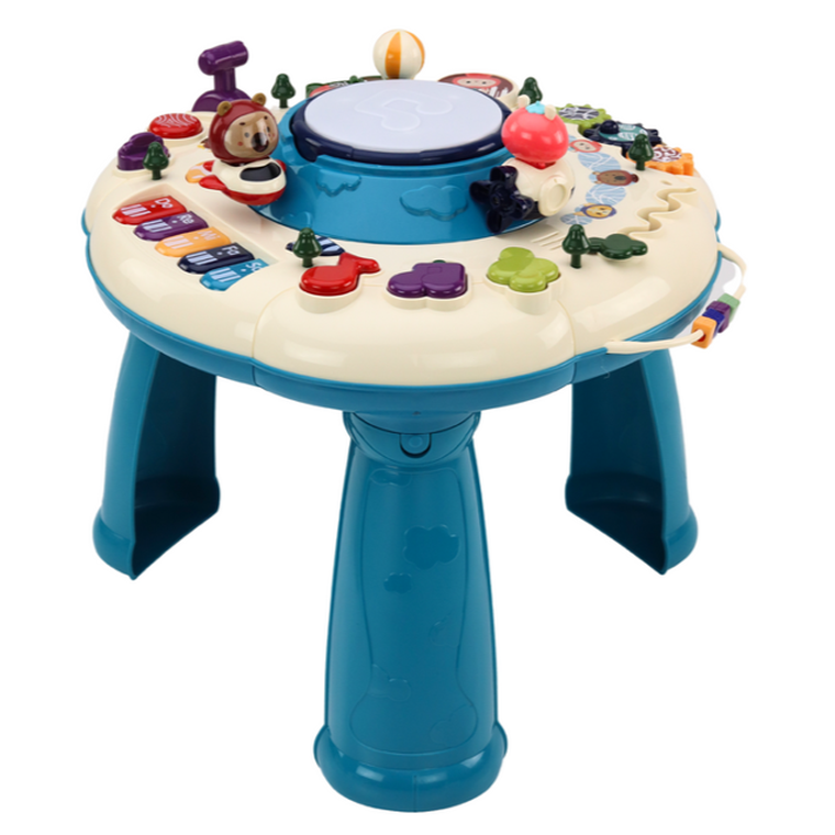 Lean Toys, interaktywny stolik edukacyjny, Niebieski