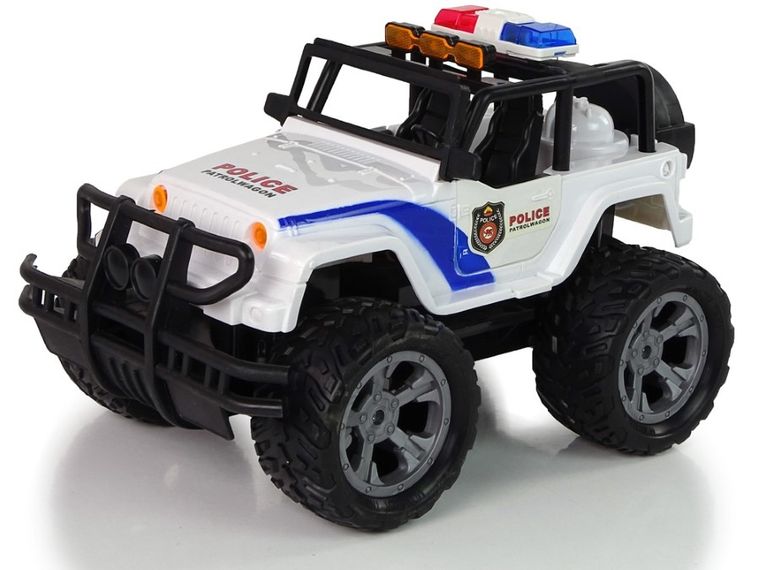 Lean Toys, Jeep policyjny, pojazd zdalnie sterowany, 1:14