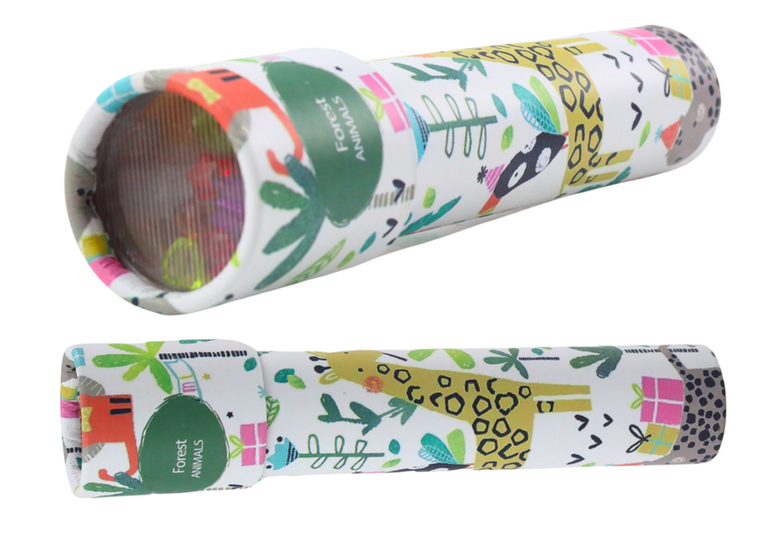 Lean Toys, kalejdoskop, biały w zwierzątka