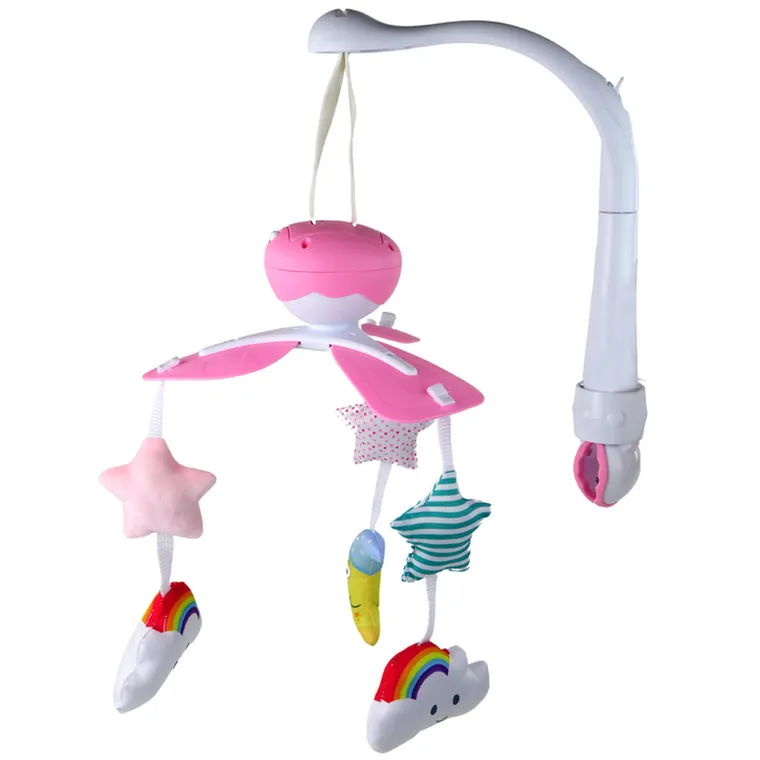 Lean Toys, karuzela do łóżeczka, różowa