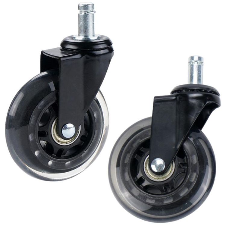 Lean Toys, kauczukowe kółko do fotela, przezroczyste ciche, 1 szt.