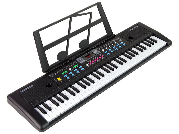Lean Toys, keyboard MQ-6112 M+ mikrofon i uchwyt na nuty