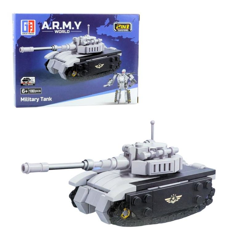 Lean Toys, klocki konstrukcyjne, Armia Wojsko Militarne Środki Transportu Robot, 2w1