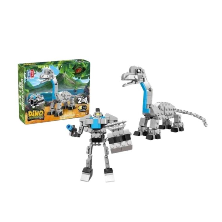 Lean Toys, klocki konstrukcyjne, Dinozaur robot, 2w1, 1 szt.