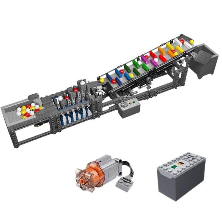 Lean Toys, klocki konstrukcyjne, kulodrom z silnikiem, 1281 elementów