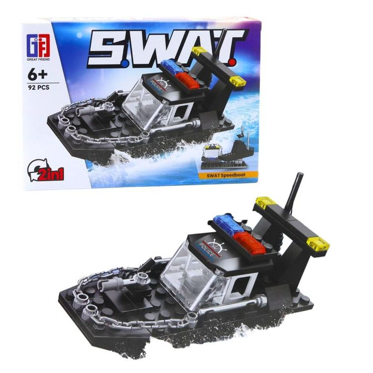 Lean Toys, klocki konstrukcyjne, Pojazdy Środki Transportu SWAT, 2w1, 92-117 elementów