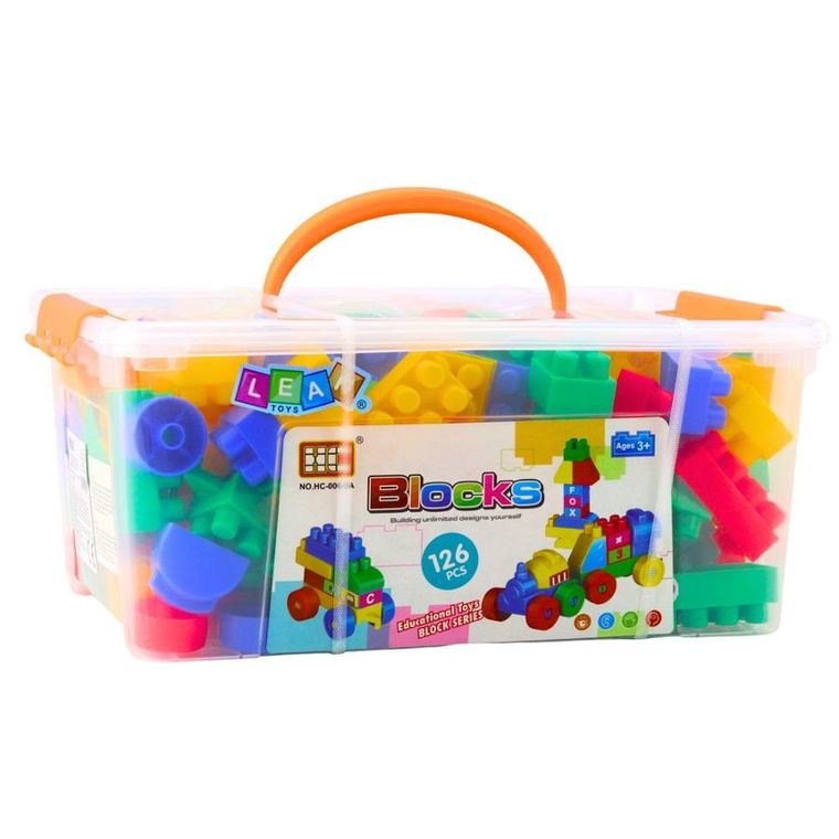 Lean Toys, klocki w kuferku, 126 elementów