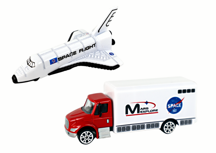 Lean Toys, Kosmos, zestaw figurek, statek kosmiczny, 8 elementów