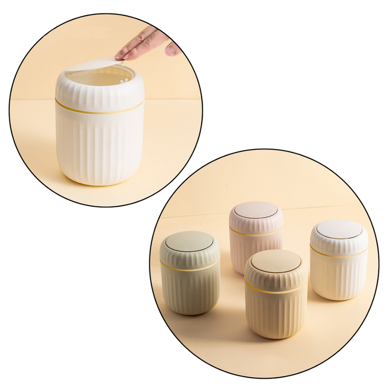 Lean Toys, kosz na śmieci, różowy