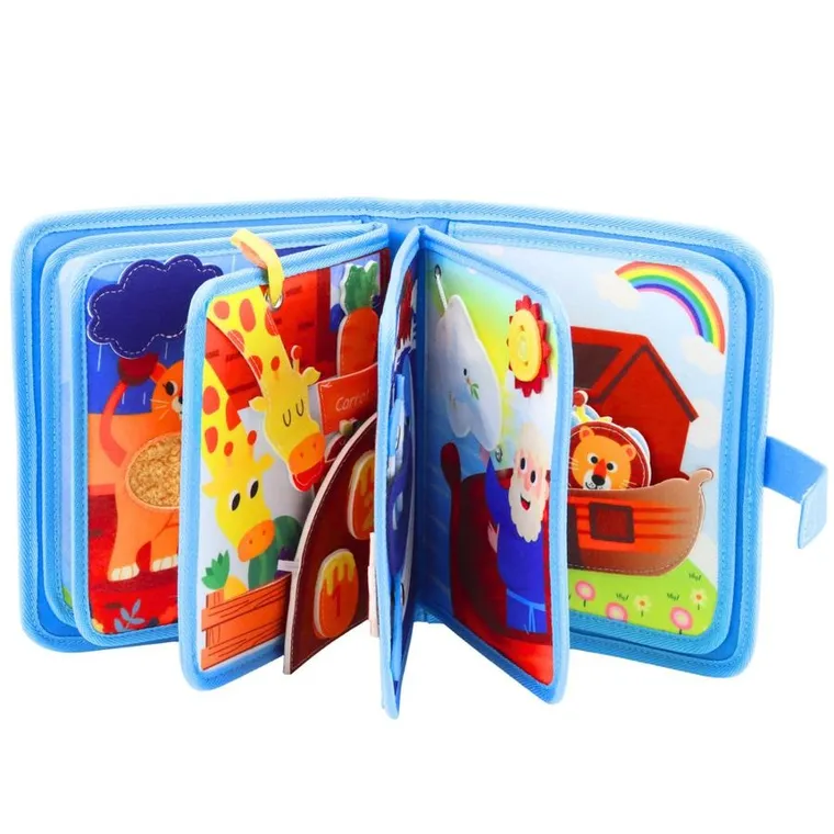Lean Toys, książeczka sensoryczna 3D, filcowa, Arka Noego