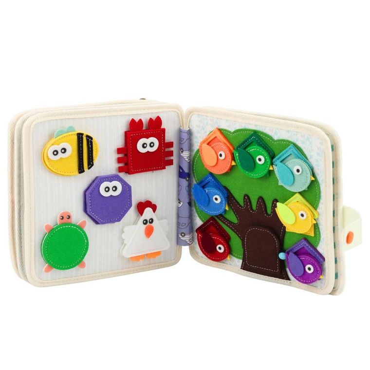 Lean Toys, książeczka sensoryczna 3D, filcowa, dżungla