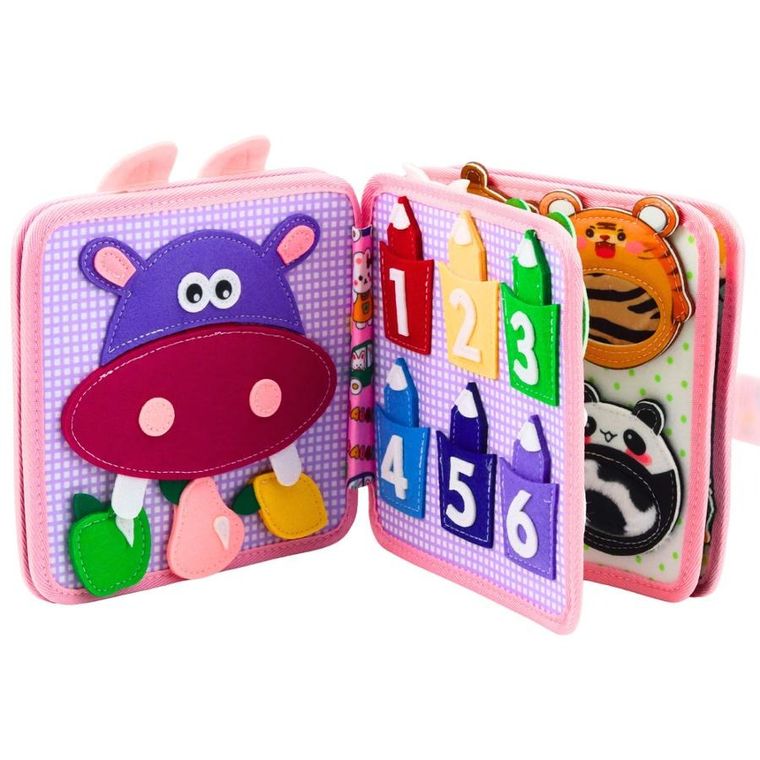 Lean Toys, książeczka sensoryczna 3D, filcowa, króliczek