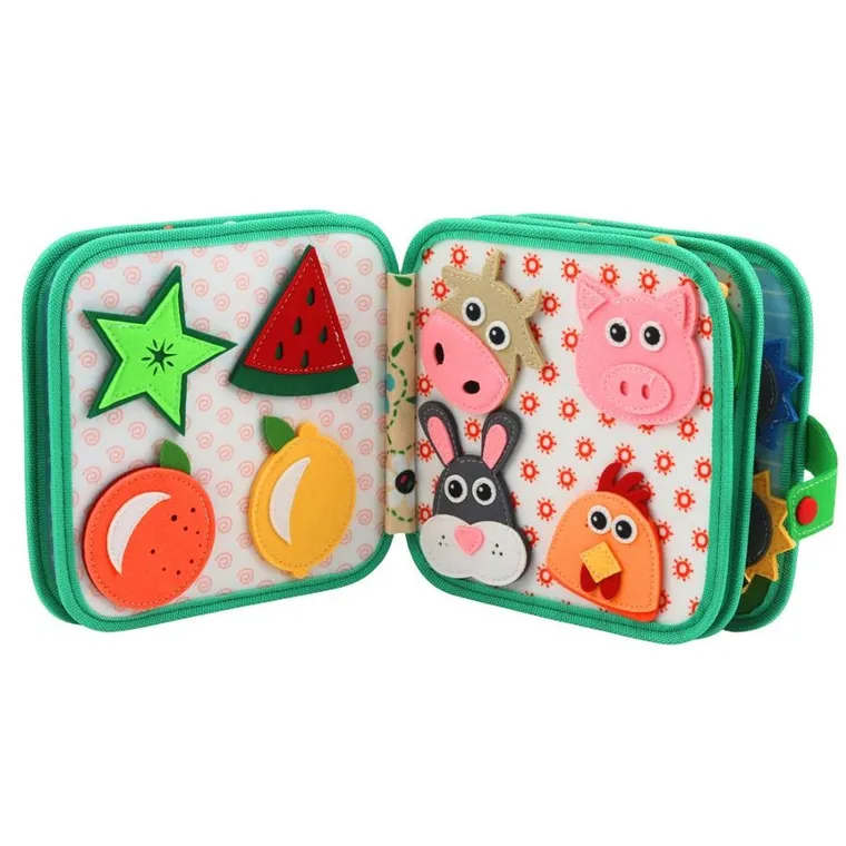 Lean Toys, książeczka sensoryczna 3D, filcowa, zwierzęta domowe