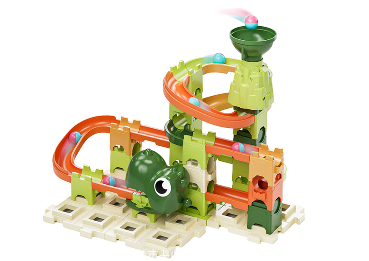 Lean Toys, kulodrom, klocki konstrukcyjne, dinozaur, 60 elementów