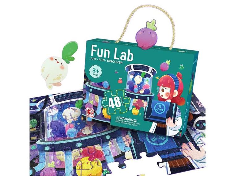 Lean Toys, Laboratorium, puzzle dla dzieci, 48 elementów