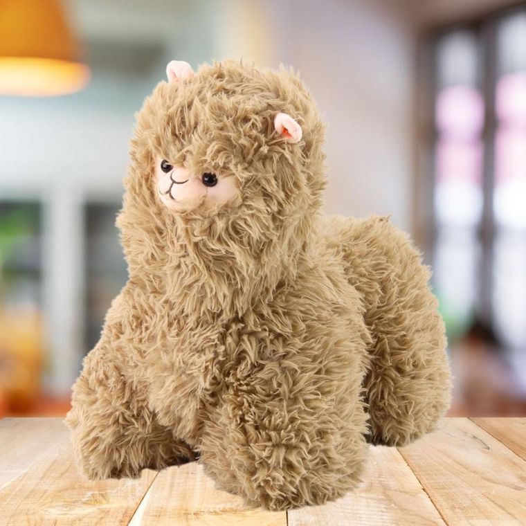 Lean Toys, lama, maskotka, beżowa, 40 cm