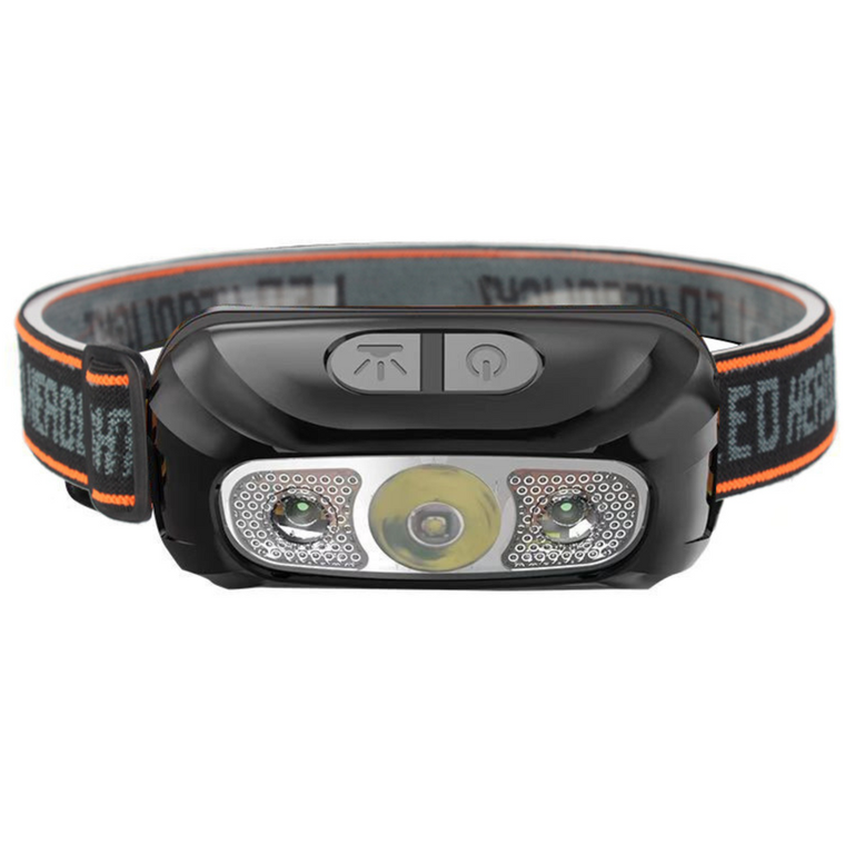 Lean Toys, latarka czołowa LED, 6 trybów, wodoodporna