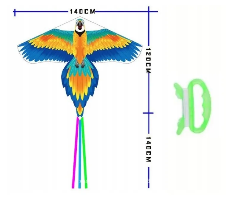 Lean Toys, latawiec, ptak, kolorowy