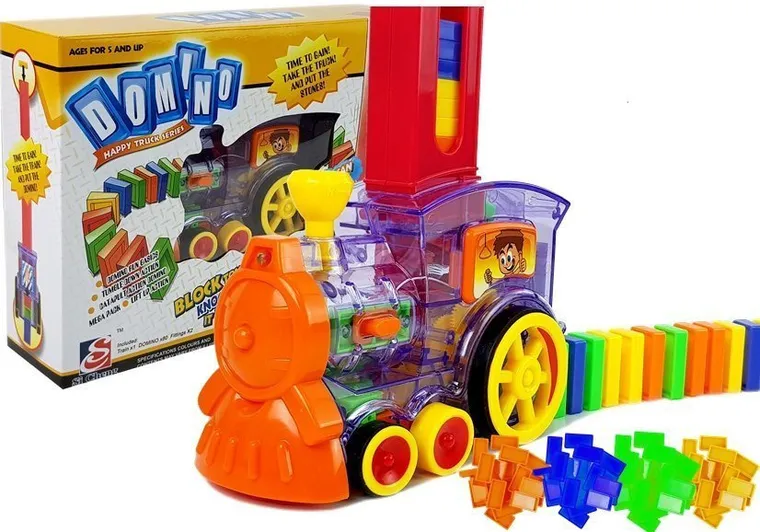 Lean Toys, lokomotywa układająca domino