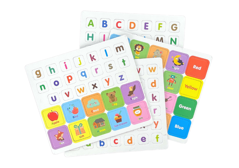 Lean Toys, magnetyczna układanka, książka, angielski alfabet