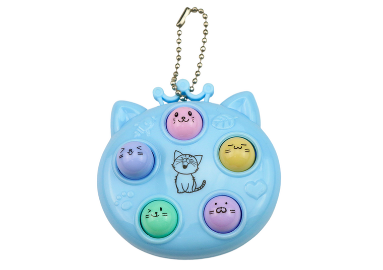 Lean Toys, małe kotki, gra zręcznościowa, niebieska