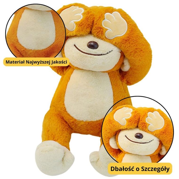 Lean Toys, małpka z magnesami, maskotka, 23 cm