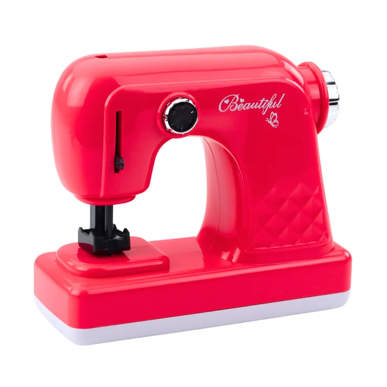 Lean Toys, maszyna do szycia, interaktywna, różowa
