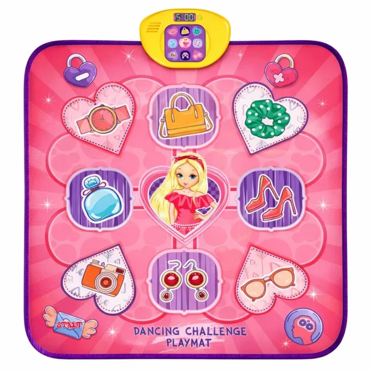 Lean Toys, mata taneczna, Bluetooth, jednorożec, 83-80 cm