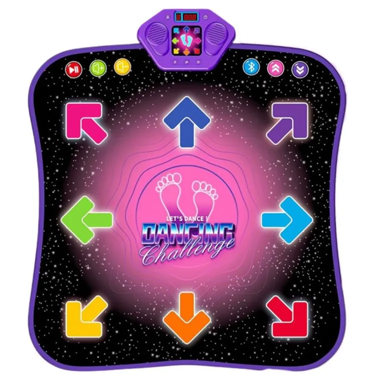 Lean Toys, mata taneczna, Bluetooth, LED, 95-86 cm